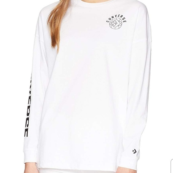 CONVERSE WOMEN'S STRETCH LONG SLEEVES TEE SZ SMALL - Picture 3 of 8